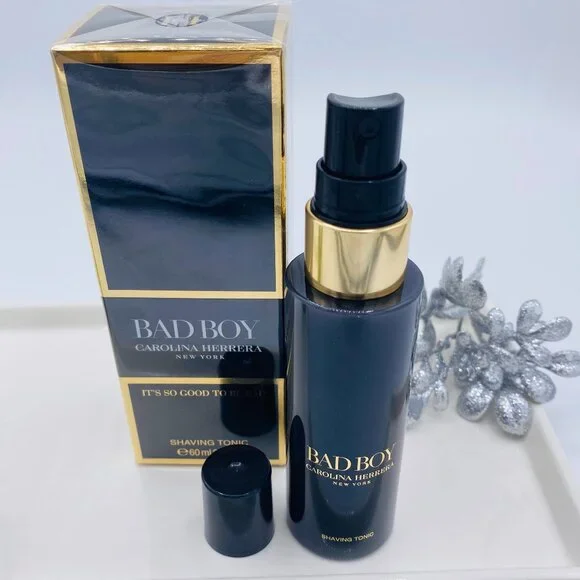 CAROLINA HERRERA Bad Boy Shaving Tonic, NEW - Full Size 2 oz./60 ml. - Picture 2 of 7
